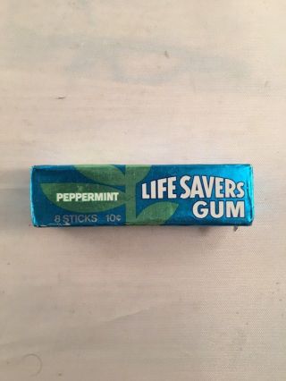Life Savers Peppermint Pack Of Gum Vintage Old Candy Never Opened