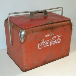 Vintage Coca - Cola Cooler Ice Chest by Acton Mfg.  Co.  - Metal 2