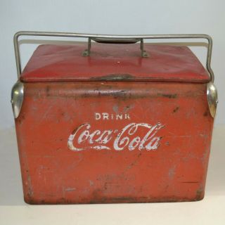 Vintage Coca - Cola Cooler Ice Chest by Acton Mfg.  Co.  - Metal 3