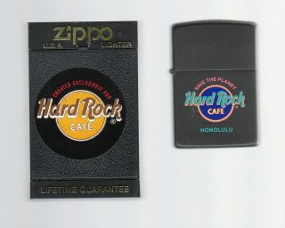 1996 Hard Rock Cafe,  Honolulu Black,  Zippo Lighter