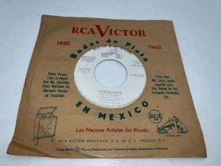Elvis Presley Surrender Mexican Promo 7 " 45 White Dj Nm Latin America 1961