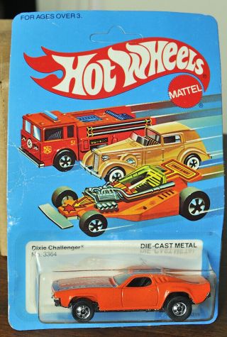 Hot Wheels Blackwall No.  3364 Dixie Challenger Unpunched Card 1980 