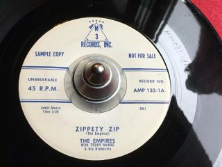 Doo Wop The Empires: Zippety Zip 45 H.  T.  F.  Promotional Release ❗️