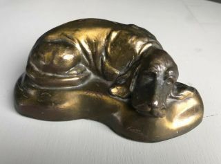 Vintage Banthrico Sleeping Bassett Hound Dog Puppy Figure Piggy Coin Bank