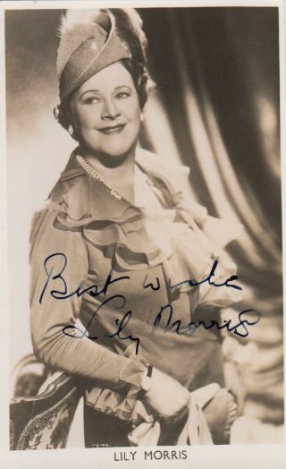 Lily Morris Hand Signed Photo Music Hall Performer