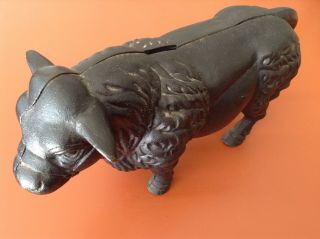 Vintage cast iron COW BULL BANK DOORSTOP big and heavy DETAILED 3