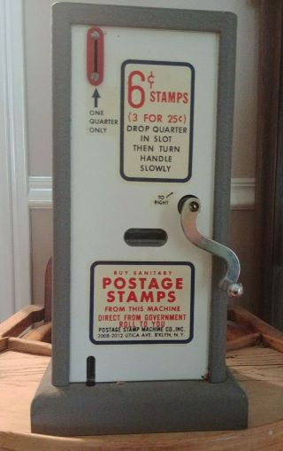 VINTAGE U.  S.  POSTAGE STAMP DISPENSER / VENDING MACHINE 6 cent stamps 2