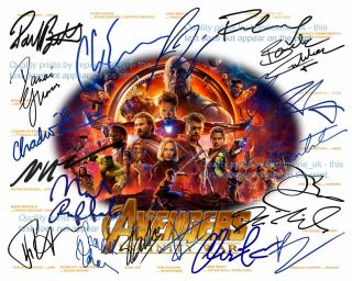 Avengers Infinity War - End Game Stan Lee,  19 Cast 8x10 Signed Ltd Edition Print