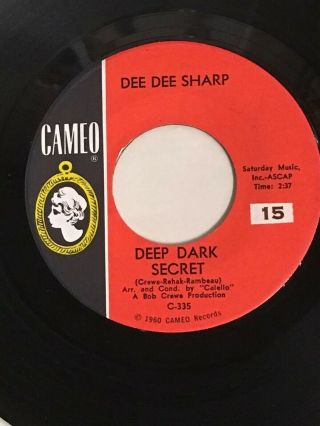 Dee Dee Sharp Deep Dark Secret On Cameo C - 335 Rare 1964 Northern Soul Vg,  45