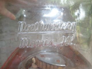 Vintage Northwestern Glass Globe top 5 cents gumball nut machine 5