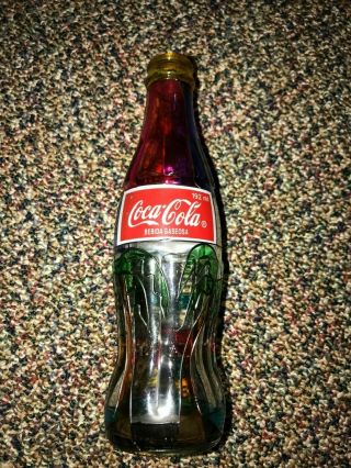 Coca Cola Puerto Rico Stained Glass Bottle 2