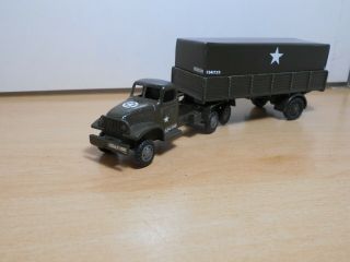 French Dinky Meccano Military Trailor And France Jouet - Fj - Gmc Tractor
