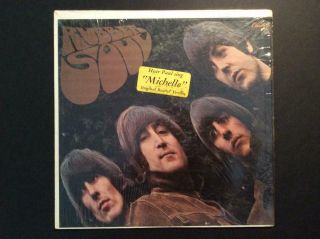 The Beatles " Rubber Soul " Mono Lp In Shrink With Rare " Michelle " Hype Sticker