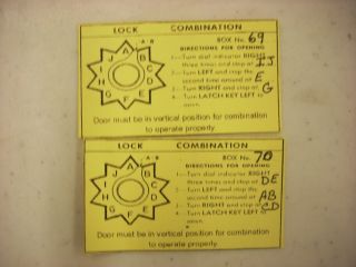 2 - Vintage 1966 Post Office box doors & frame 69 & 70,  Made by National Lock 3