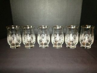 6 Libbey Christmas Winter White Frosted Pine Trees Tumblers Glasses Arby 