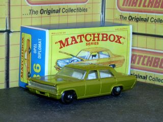 Matchbox Lesney Opel Diplomat 36 C1 Bronze Silver 1mm Sc1 Vnm & Crafted Box