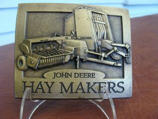 Vintage " Rare " John Deere 1994 Hay Makers Belt Buckle Case Nos
