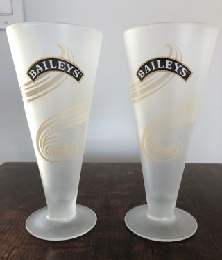 X2 Baileys Irish Cream Frosted Footed Cocktail Glass