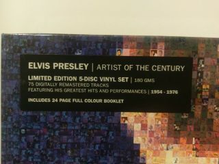 ELVIS PRESLEY ARTIST OF THE CENTURY 5 VINYL LP BOX SET UK IMPORT RCA BMG 100 NM 2