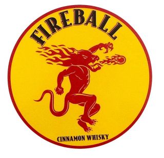Fireball Cinnamon Whisky 7 " Round Metal Sign
