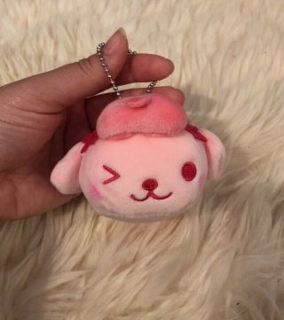 Sanrio Pom Pom Purin Japan Import Rare Mochi Sakura Plush Keychain Pink