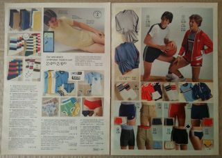 1980 Vintage PAPER PRINT AD 2 - pg fashion jacket sleepwear stretch underwear 2