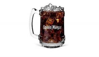 Captain Morgan Embossed Spiced Rum Glass Mug Stein Tankard Made In Italy