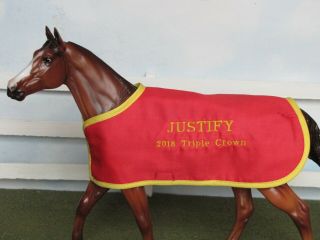 Justify Thoroughbred Race Horse Blanket Breyer 2018 Triple Crown Tb