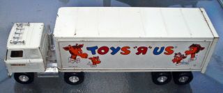 Vintage Ertl Toys " R " Us Tractor Trailer Truck - Pressed Steel Toy Truck