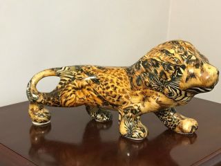 La Vie Lion Figurine - African Safari Animal Print Body