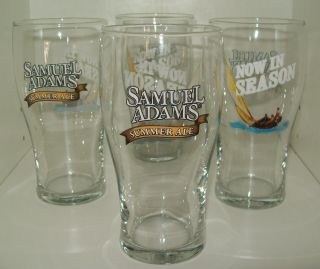 Set Of 4,  16 Oz Samuel Adams Summer Ale Now In Season Pint Glasses