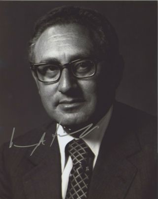 Vintage Henry A.  Kissinger Signed 8x10 Photo W/coa Secretary Of State