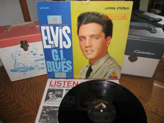 Elvis Presley Vinyl Lp G.  I.  Blues Silver Top/living Stereo 1960 1s/1s Beauty