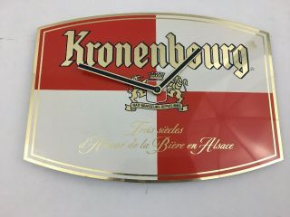 Vintage Tin Beer Wall Clock Kronenbourg Made In France