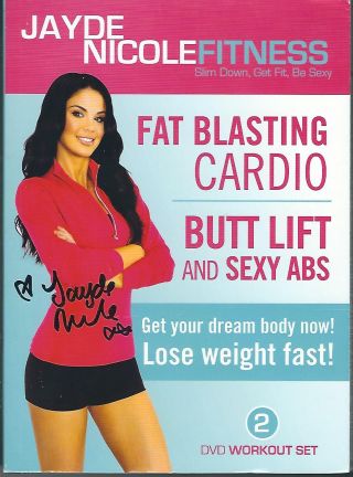 Jayde Nicole Signed 2 Dvd Set Workout Fitness Playboy Playmate Of The Year 2008