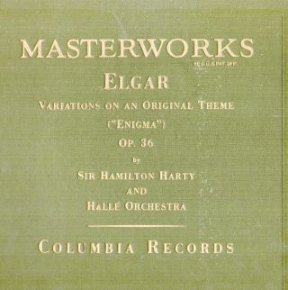 130g4.  Sir Hamilton Harty - Enigma Variations (elgar) - Col Royal Blue 165 (4)