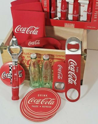 Coca Cola 16 Piece Flatware,  Accessory Bundle 2