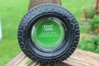 Vintage Kelly Springfield Tires Advertising Ashtray - Armor Trac