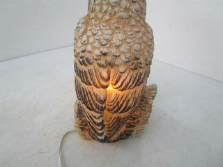 Vintage RARE Enesco Owl lamp light nightlight sculpture figure figurine 6