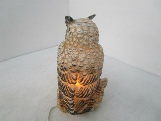 Vintage RARE Enesco Owl lamp light nightlight sculpture figure figurine 7