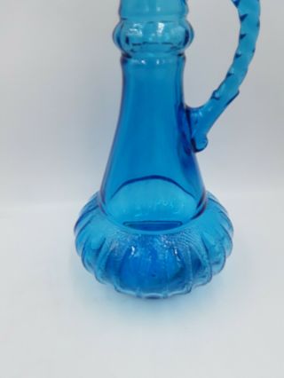 Vintage 1973 Jim Beam Blue Glass I Dream of Jeannie Liquor Bottle Genie Decanter 3