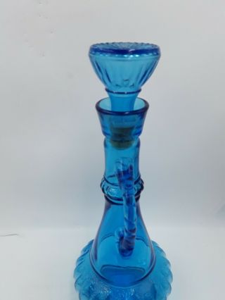 Vintage 1973 Jim Beam Blue Glass I Dream of Jeannie Liquor Bottle Genie Decanter 4