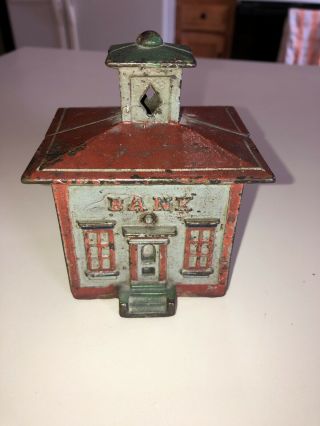 Antique Cast Iron Bank,  Building Bank Cupola J.  & E.  Stevens Company