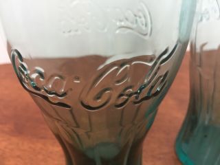 Set of 2 Vintage McDonald ' s Coca Cola Coke Light Blue Soda Drink Glasses 3