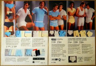 1981 Vintage Paper Print Ad 2 - Pg Mens Fashion Underwear Briefs Boxer Bikini