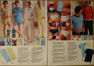 1981 Vintage PAPER PRINT AD 2 - pg mens fashion underwear briefs boxer bikini 2