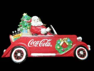 Coca - Cola Kurt S Adler Santa Driving Classic Car Holiday Christmas Ornament