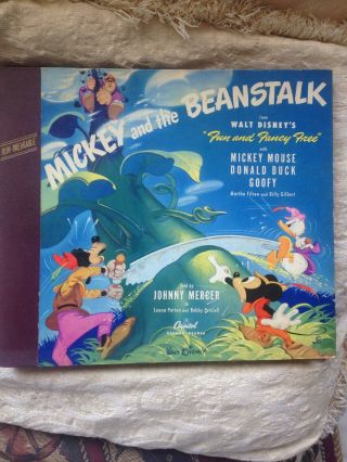 Mickey And The Beanstalk - 1947 - Walt Disney [3 Record Set,  10 ",  78rpm,  W/book]