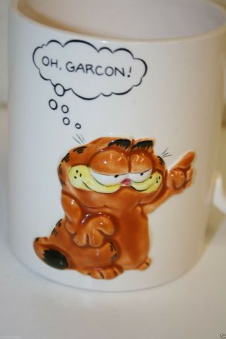 WOW Vintage 1981 Jim Davis 3D Garfield the Cat Cartoon Coffee Mug 