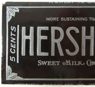 Vintage Hershey ' s Chocolate Candy Bar Wrapper More Sustaining Than Meat 1910s 3